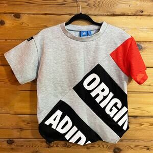 Adidas Originals Equipment Women's Grey and Red T-shirt